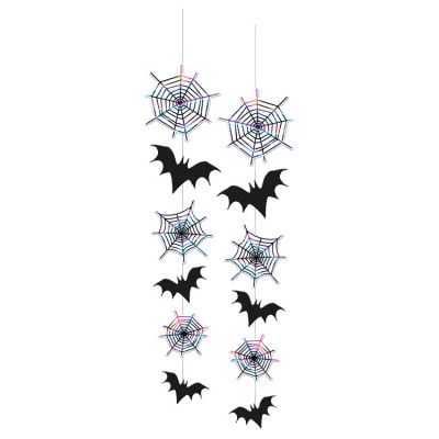 Halloween Hängande Dekoration Spindelnät&Fladdermus