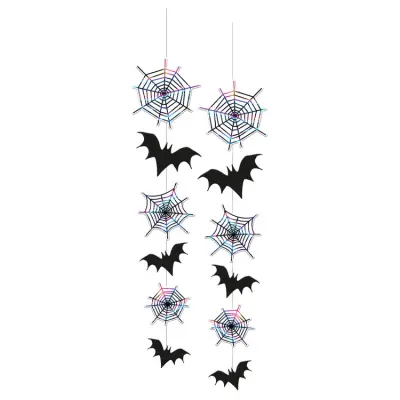 Halloween Hängande Dekoration Spindelnät&Fladdermus