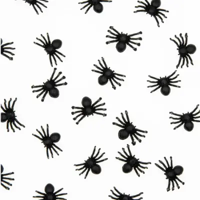 Halloween Konfetti Svarta Spindlar 100-pack