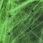 Halloween Spindelnät Grön 200g