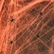 Halloween Spindelnät Orange 200g