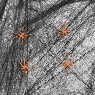 Halloween Spindelnät Svart 200g