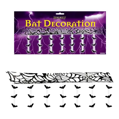 Halloweendekoration Spindelnät med Fladdermöss