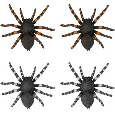 Halloweendekoration Spindlar 4-pack