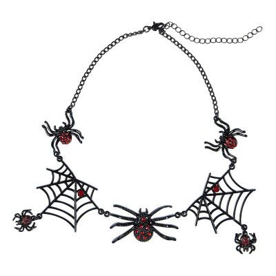 Halsband Svart med Spindlar