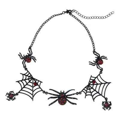 Halsband Svart med Spindlar