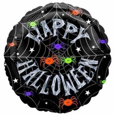 Heliumballong spindlar och Happy Halloween