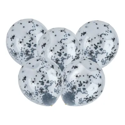 Konfettiballonger Spindlar - 5-pack