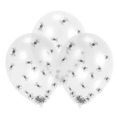 Konfettiballonger Spindlar - 6-pack