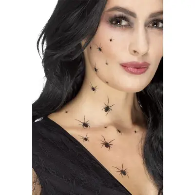 Krypande Spindlar Tatuering - 2 ark x 16 spindlar