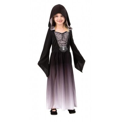 Maskeraddräkt Grå klänning med huva strl 134-140 - Leksaksaffären -  Leksaksaffären