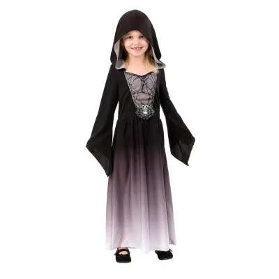 Maskeraddräkt Grå klänning med huva strl 134-140 - Leksaksaffären -  Leksaksaffären