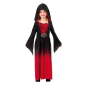 Maskeraddräkt Röd klänning med huva strl 122-134 - Leksaksaffären -  Leksaksaffären