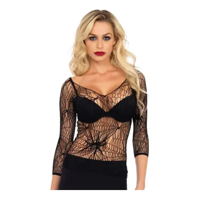 Nättröja Spindelnät Svart Deluxe - One size