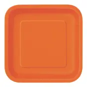 Pappersassietter Kvadrat Orange - 16-pack
