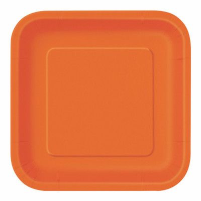 Pappersassietter Kvadrat Orange - 16-pack