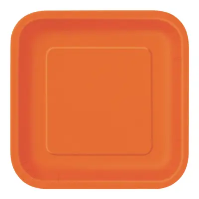 Pappersassietter Kvadrat Orange - 16-pack