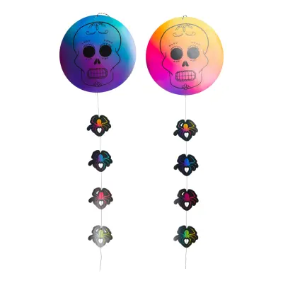 Pappersdekoration Halloween Neon - 2-pack