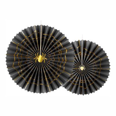 Papperfjädrar Svart Med Spindlar - 2-pack