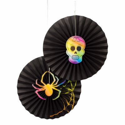 Pappersfjädrar Halloween Neon - 2-pack