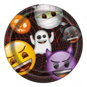 Papperstallrikar Emoji Halloween - 8-pack
