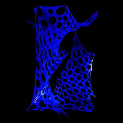 Självlysande Dekorationsnät Vit/Blå