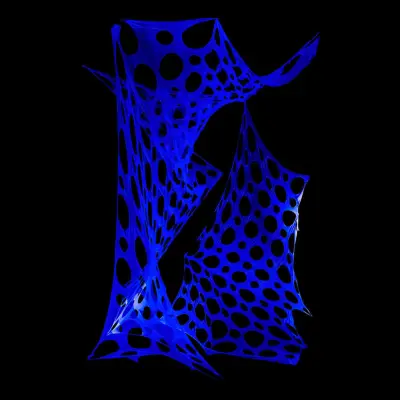 Självlysande Dekorationsnät Vit/Blå