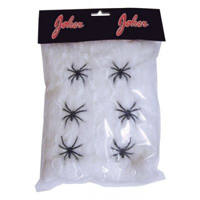 Spindelväv Med Spindlar Stort