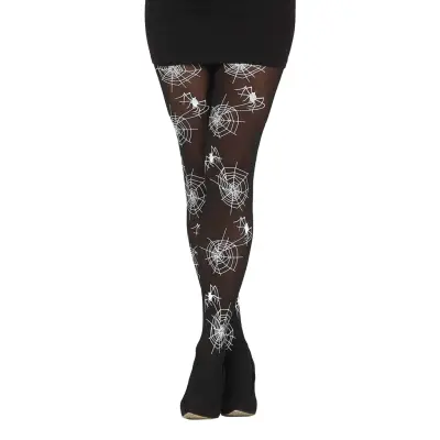 Svarta Strumpyxor med Spindelnät - One size