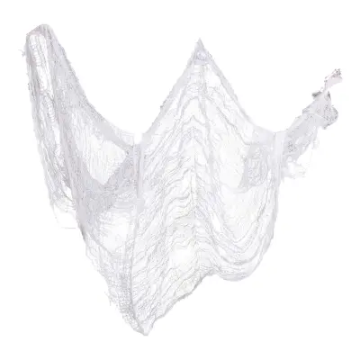 Vitt Dekorationstyg Halloween - Liten