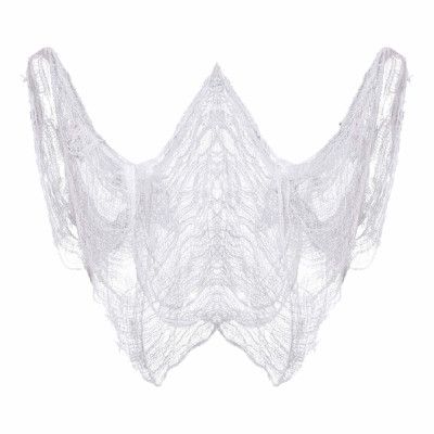 Vitt Dekorationstyg Halloween - Stor