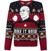 Star Trek Christmas jumper - Make It Snow - M 4XL - för Herr - flerfärgad