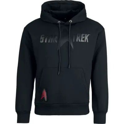 Star Trek Luvtröja - Heat Logo - Black On Black - S XXL - för Herr - svart