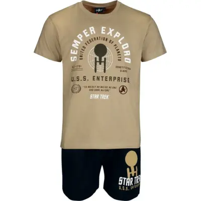 Star Trek Pyjamas - Semper Exploro - M 4XL - för Herr - flerfärgad