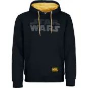 Star Wars - Disney Luvtröja - A long Time ago in a Galaxy far away... - L XXL - för Herr - svart/gul
