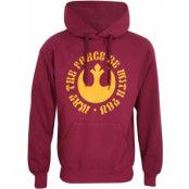 Star Wars - Disney Luvtröja - May the force be with you - S XXL - för Herr - vinröd