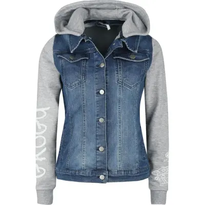 Star Wars Jeansjacka - The Mandalorian - Grogu - M - för Dam - blå/grå