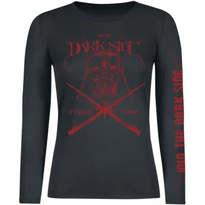 Star Wars - Disney Långärmad tröja - Dark Side - S XXL - för Dam - svart