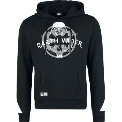 Star Wars - Disney Luvtröja - Darth Vader - Imperial Commander - S XXL - för Herr - svart/vit