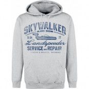 Star Wars Luvtröja - Landspeeder Repair - Vintage - L XXL - för Herr - gråmelerad