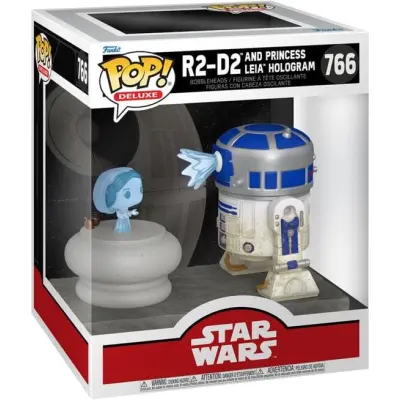 Star Wars - R2-D2 and Princess Leia Hologram (Pop! Deluxe) Vinyl Figur 766 - Funko Pop! - Funko Shop Europe