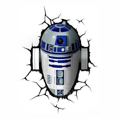 Star Wars R2D2 3D Vägglampa