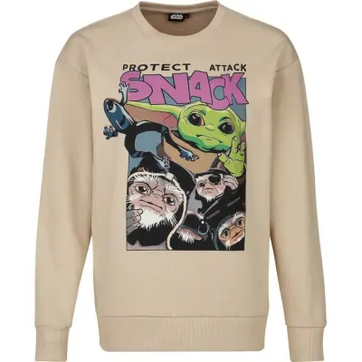 Star Wars Sweatshirt - The Mandalorian - Protect Snack - XS XXL - för Dam - beige