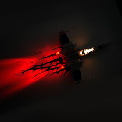 X-Wing 3D Vägglampa
