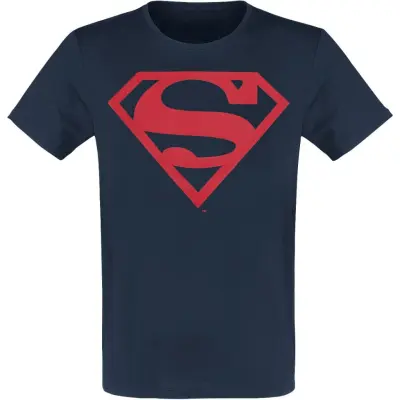 Superman - DC Comics T-shirt - Logo - Puff - S XXL - för Herr - marinblå
