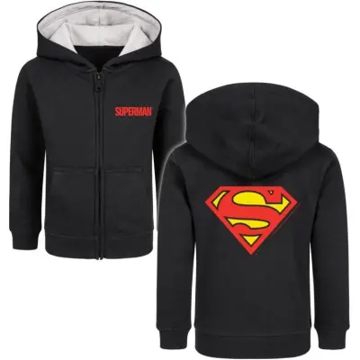 Superman - DC Comics Luvtröja för barn - Metal-Kids - Logo - 92 164 - för barn - svart