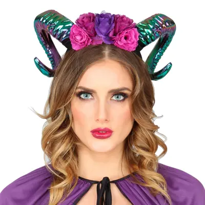 Diadem med Horn och Rosor