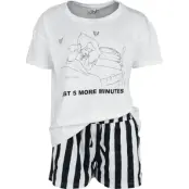 Törnrosa - Anime Pyjamas - Five More Minutes - S XXL - för Dam - vit