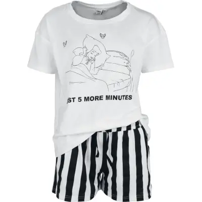 Törnrosa - Anime Pyjamas - Five More Minutes - S XXL - för Dam - vit