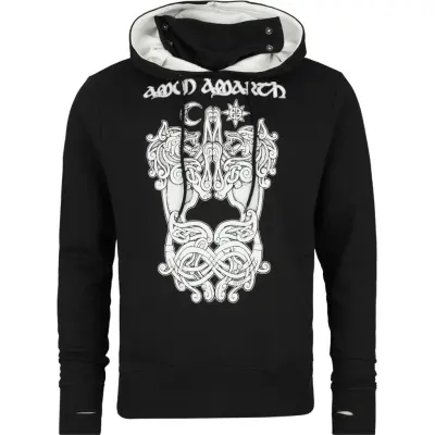 Amon Amarth Luvtröja - Thor's hammer - S L - för Herr - svart